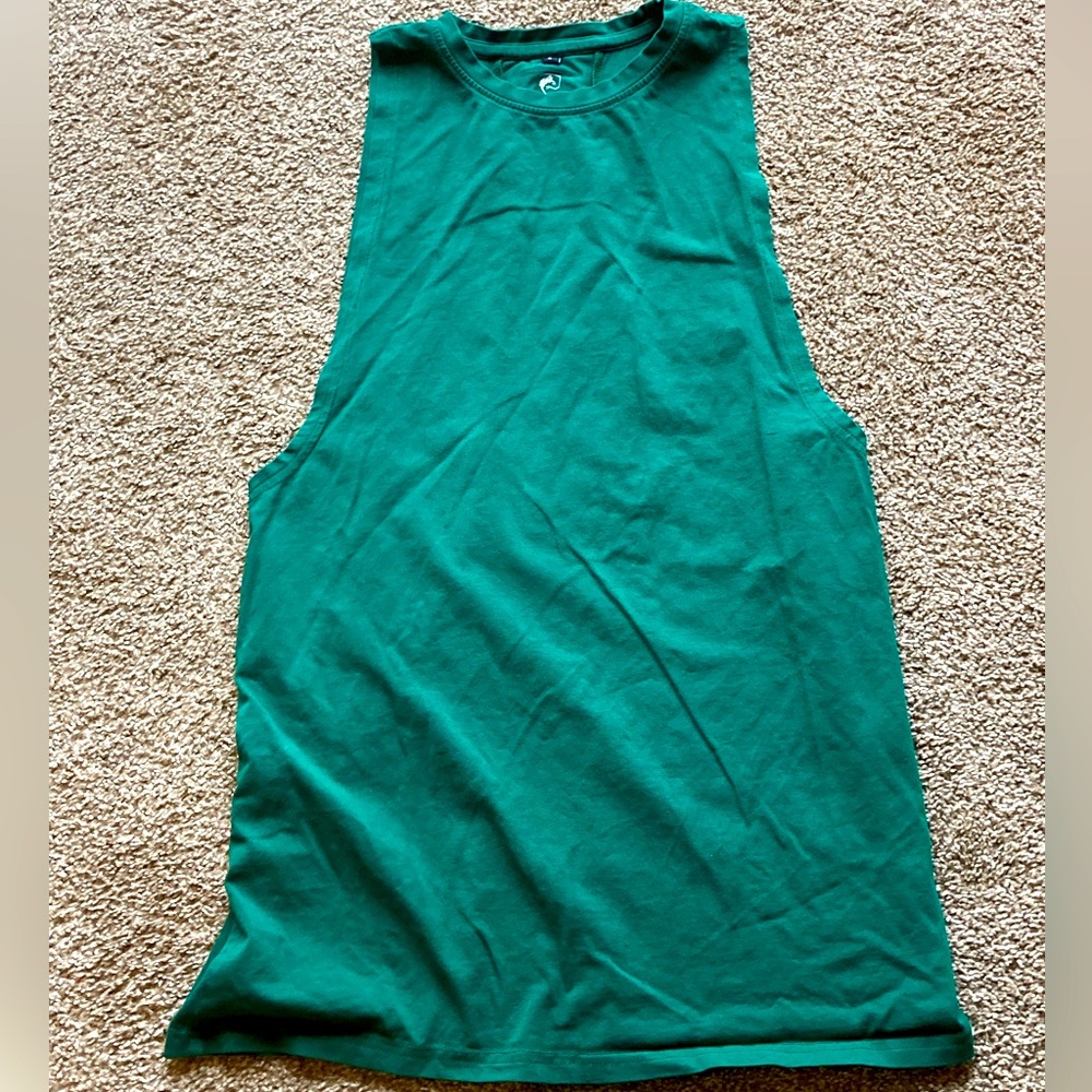 Alphalete Green CutOff/Sleeveless Tank/T Shirt - Men’s Small Emerald Green